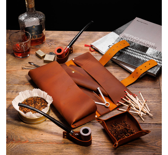 Crafted with meticulous attention to detail, this pipe bag is not just an accessory; it's an essential companion for connoisseurs of fine tobacco and elegant pipes