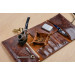 In a leather pipe roll you can fit specific kit such as a smoking pipe, tobacco accessories, or several cigars.