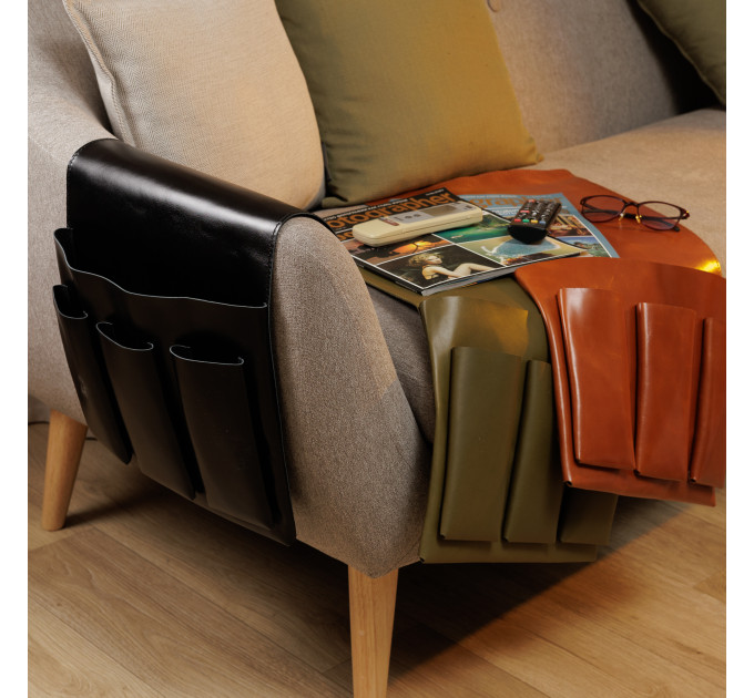 ✅ Stylish & Functional couch organizer will elevate the look of your living room while let you enjoying the convenience of having everything you need right at your fingertips✅ Ample Storage with multiple pockets and compartments✅ Easy to Use. Simp