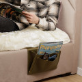 Made from premium leather, it exudes sophistication while offering durable storage for items such as remotes, phones, books, and more, ensuring that everything you need for a restful night's sleep is right at your fingertips.