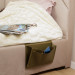 Made from premium leather, it exudes sophistication while offering durable storage for items such as remotes, phones, books, and more, ensuring that everything you need for a restful night's sleep is right at your fingertips.