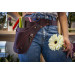 It is worn on the hip, which allows youeasily pull your favorite tool without bending your arm.